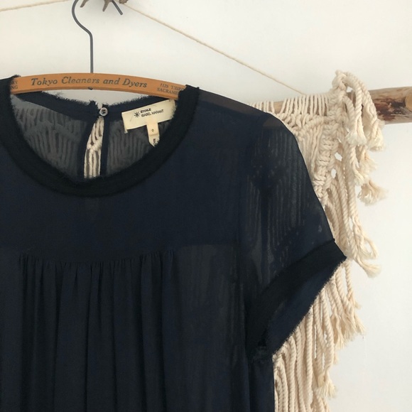 Isabel Marant Sheer Navy Dress - Picture 2 of 6